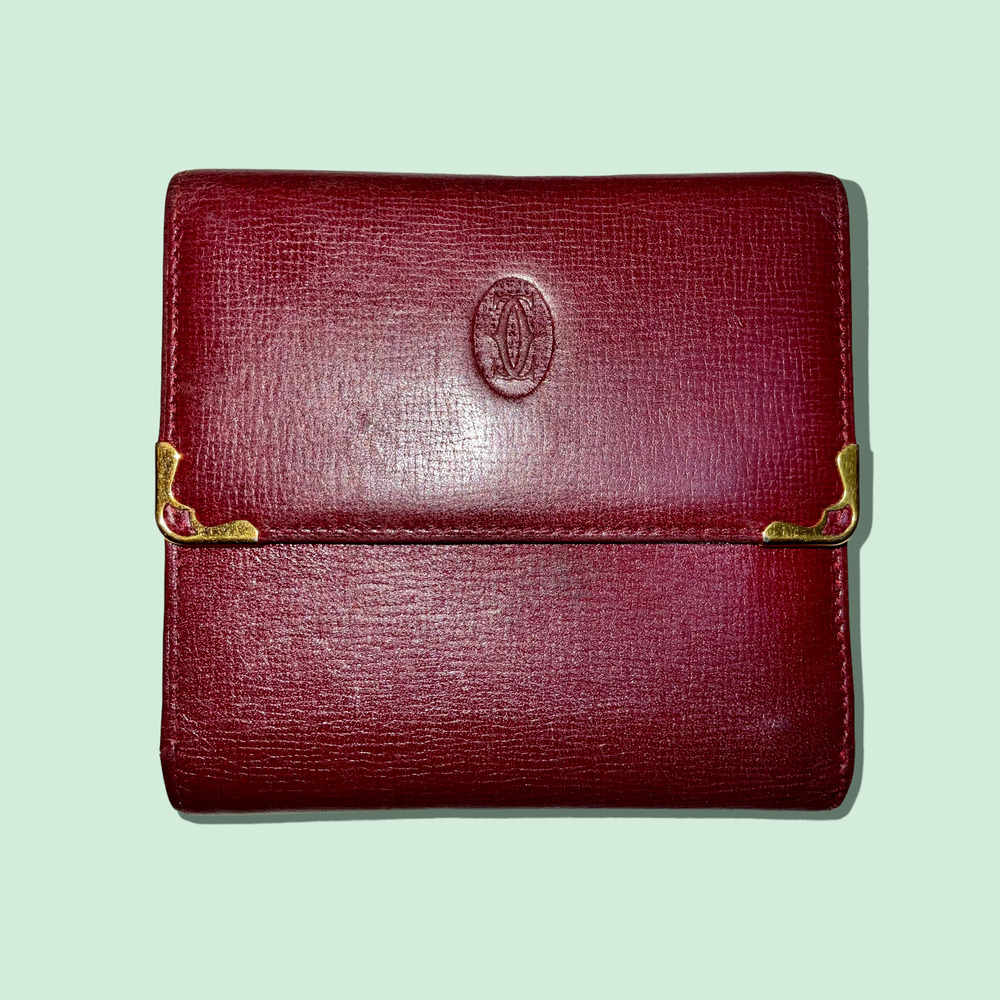 Cartier Red Tri-fold Wallet with Gold Accents - Picture 13 of 13